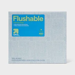 Flushable Cleansing Wipes - Fresh Scent - 8pk/60ct - up&up™