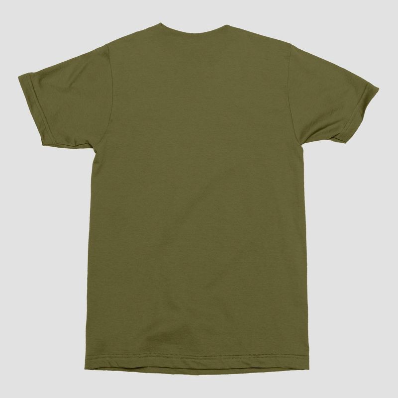 slide 2 of 5, Men's Frog and Toad Short Sleeve Graphic T-Shirt - Moss Green L: Cotton Polyester Blend, Crew Neck, Logo Design, 1 ct