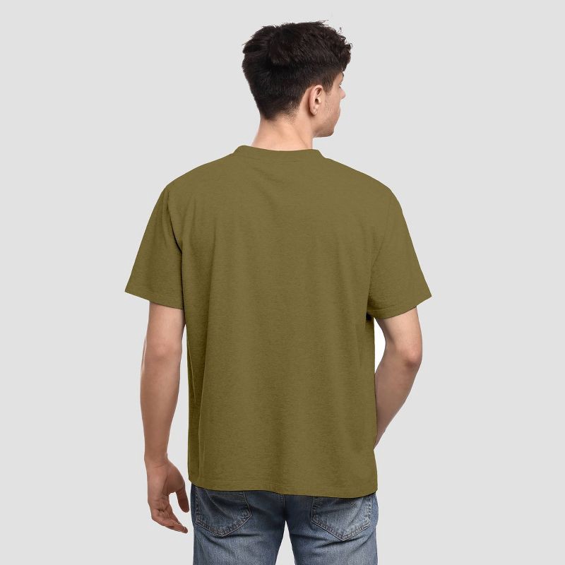 slide 5 of 5, Men's Frog and Toad Short Sleeve Graphic T-Shirt - Moss Green L: Cotton Polyester Blend, Crew Neck, Logo Design, 1 ct