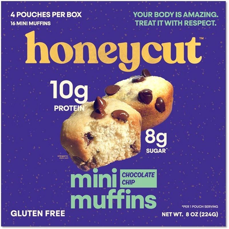 slide 1 of 5, Honeycut Kitchen Honeycut Gluten Free Chocolate Chip Mini Muffins - 8oz/4ct, 4 ct; 8 oz