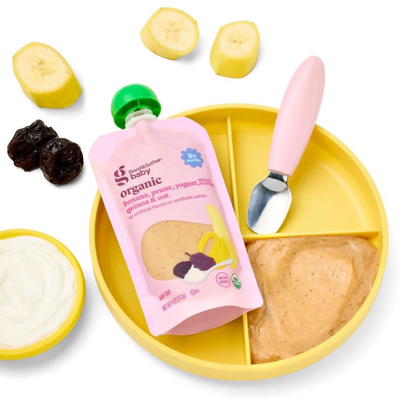 slide 3 of 4, Banana Prune Yogurt Quinoa Baby Pouch - 4oz - Good & Gather™, 4 oz