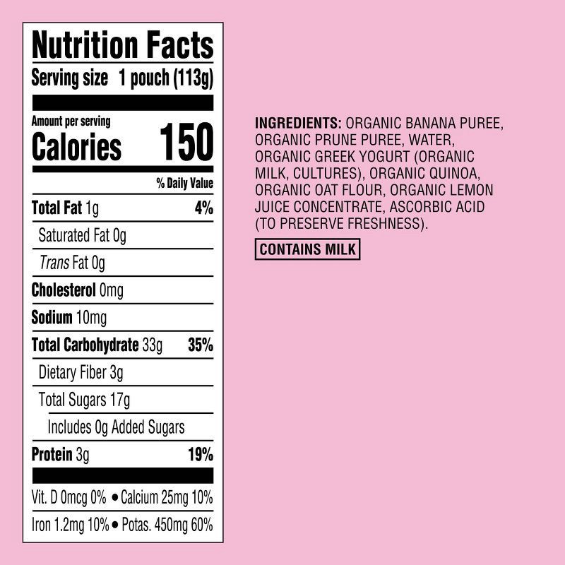 slide 4 of 4, Banana Prune Yogurt Quinoa Baby Pouch - 4oz - Good & Gather™, 4 oz