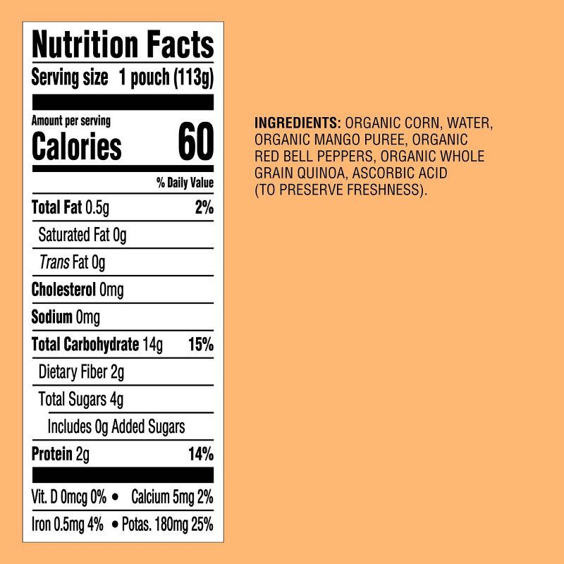 slide 4 of 4, Corn Mango Red Bell Pepper Quinoa Food Tub Baby Snack - 4oz - Good & Gather™, 4 oz