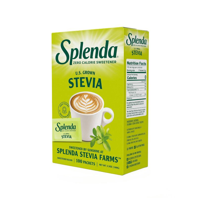 slide 4 of 4, Splenda Stevia Sweetener Packets - 100Ct / 3.5oz, 100 ct; 3.5 oz