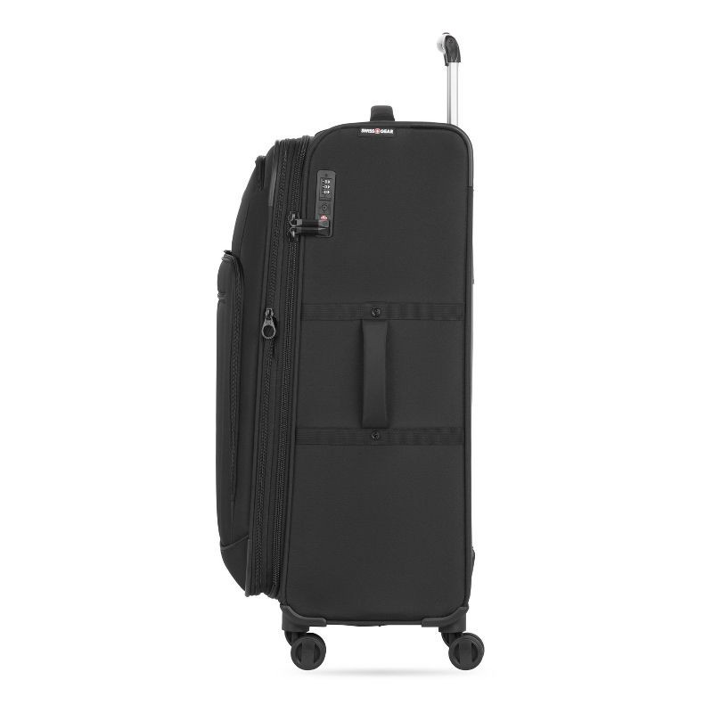 slide 9 of 14, SWISSGEAR Zurich Softside Large Checked Suitcase - Black: Tear-Resistant, Expandable, 1 ct