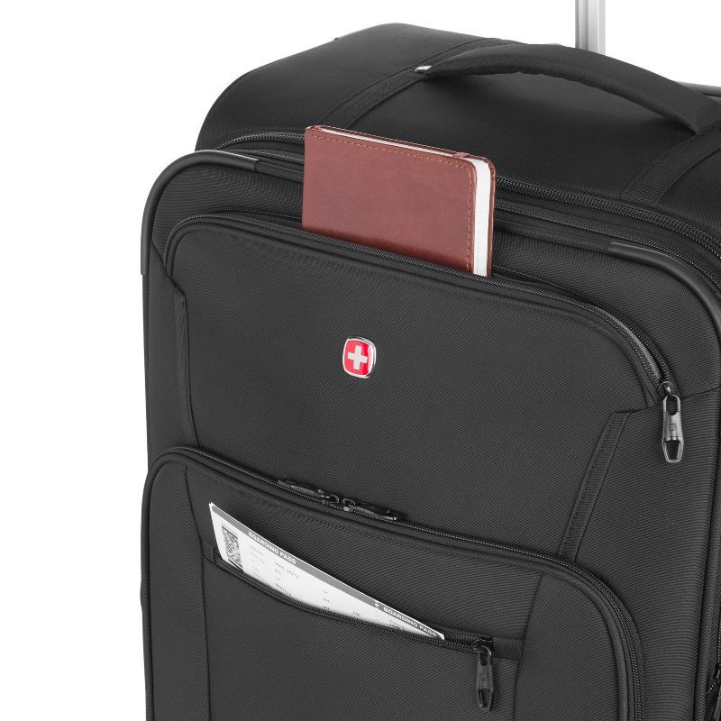 slide 11 of 14, SWISSGEAR Zurich Softside Large Checked Suitcase - Black: Tear-Resistant, Expandable, 1 ct