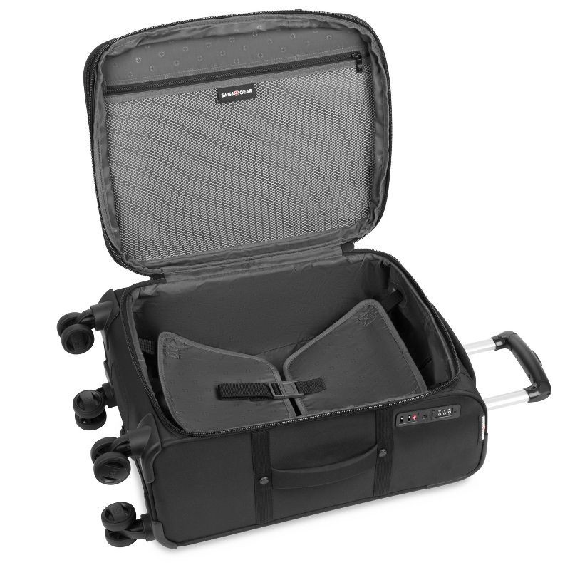 slide 14 of 14, SWISSGEAR Zurich Softside Carry On Suitcase - Black: Telescoping Handle, 8 Wheels, 1 ct