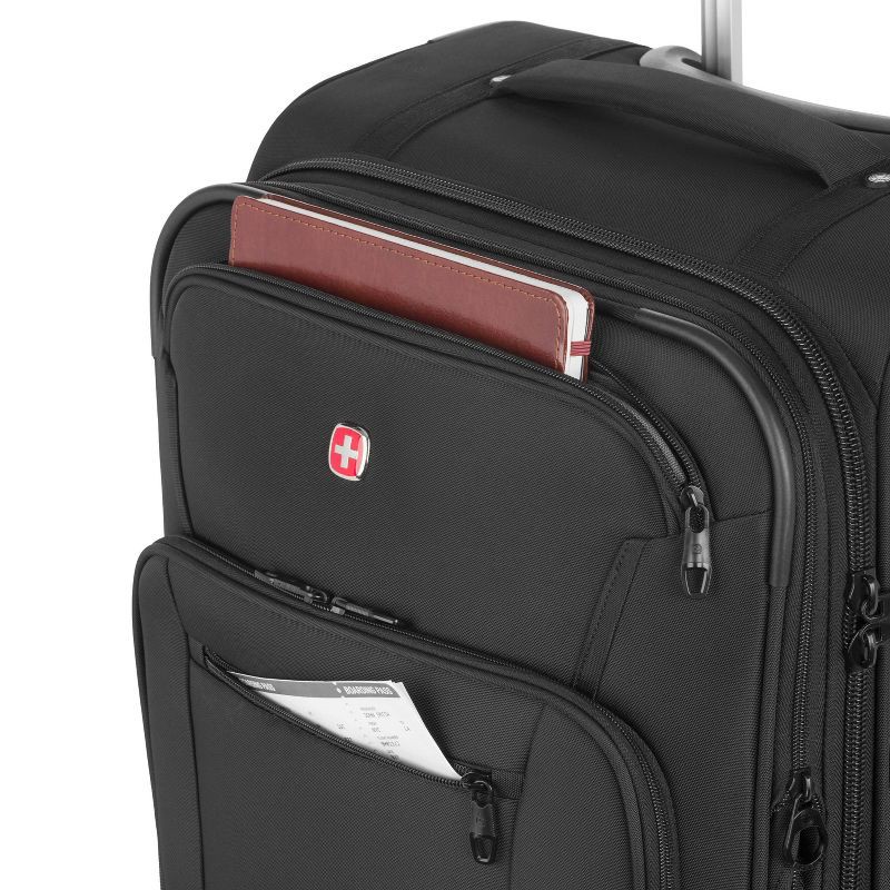 slide 12 of 14, SWISSGEAR Zurich Softside Medium Checked Suitcase - Black, 1 ct