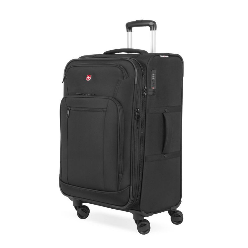 slide 1 of 14, SWISSGEAR Zurich Softside Medium Checked Suitcase - Black, 1 ct