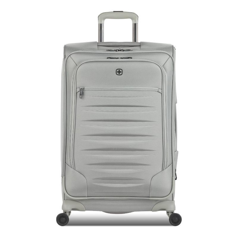 slide 3 of 12, SWISSGEAR Checklite Softside Medium Checked Suitcase - Gray, 1 ct