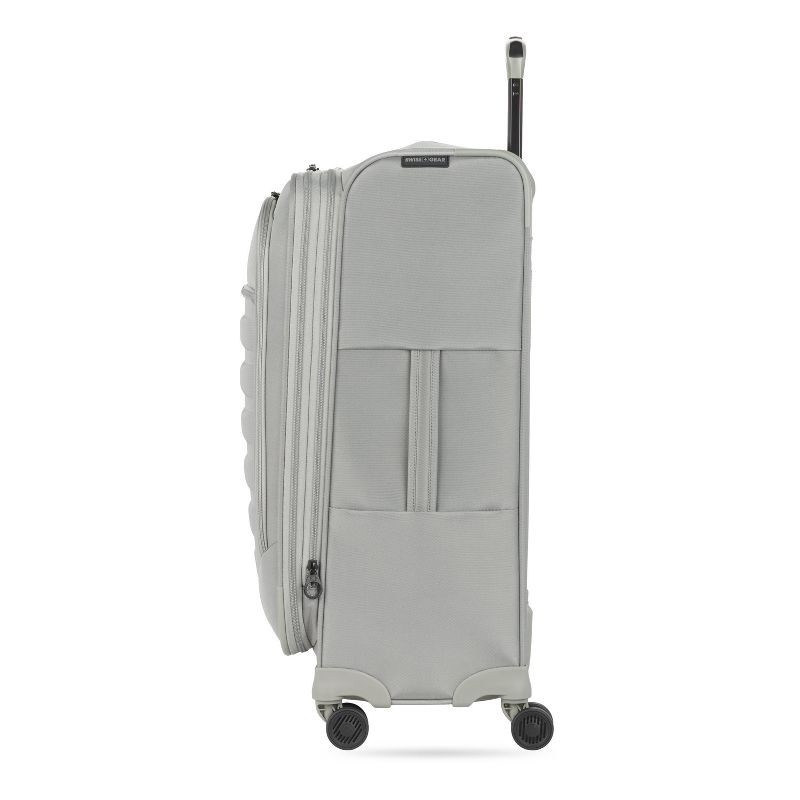 slide 4 of 12, SWISSGEAR Checklite Softside Medium Checked Suitcase - Gray, 1 ct