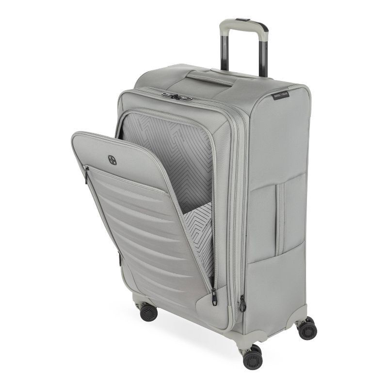 slide 11 of 12, SWISSGEAR Checklite Softside Medium Checked Suitcase - Gray, 1 ct