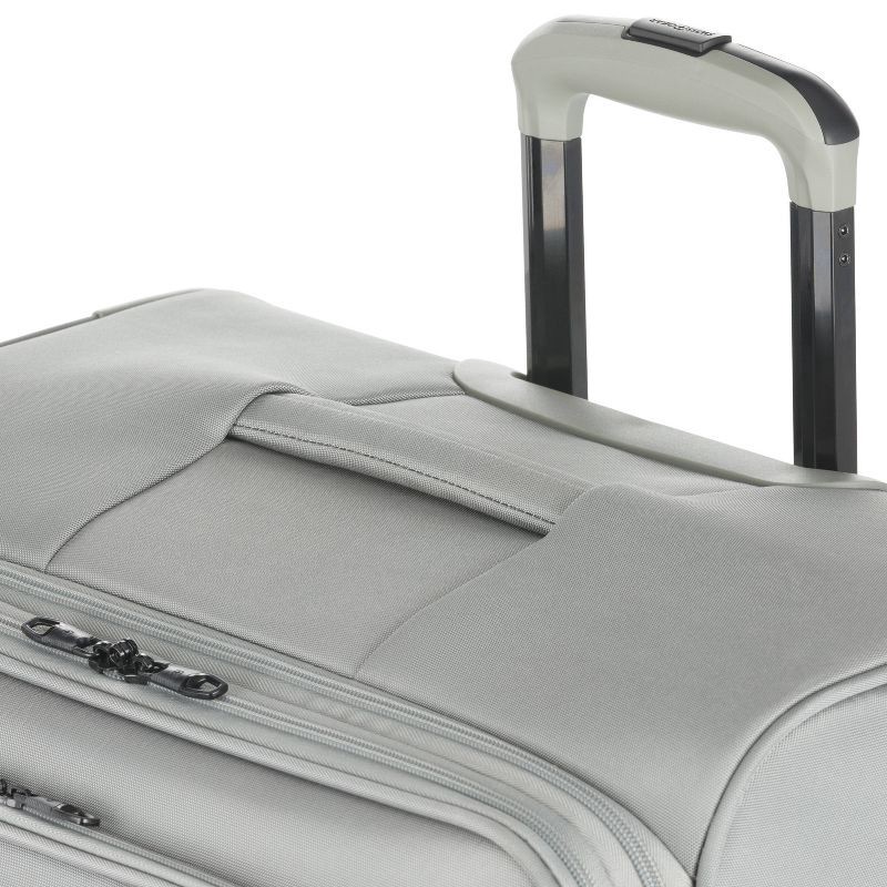 slide 8 of 12, SWISSGEAR Checklite Softside Large Checked Suitcase - Gray: Tear-Resistant, 8 Wheels, 1 ct