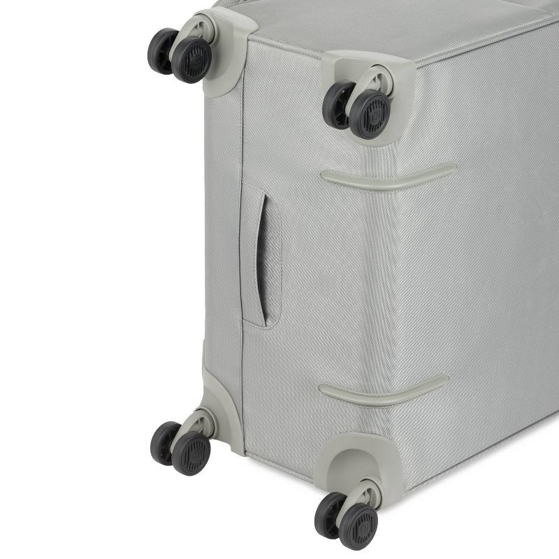 slide 10 of 12, SWISSGEAR Checklite Softside Large Checked Suitcase - Gray: Tear-Resistant, 8 Wheels, 1 ct