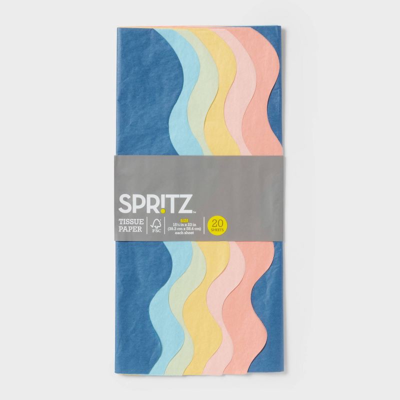 slide 3 of 3, 20ct Banded Tissue Multicolor - Spritz™, 20 ct