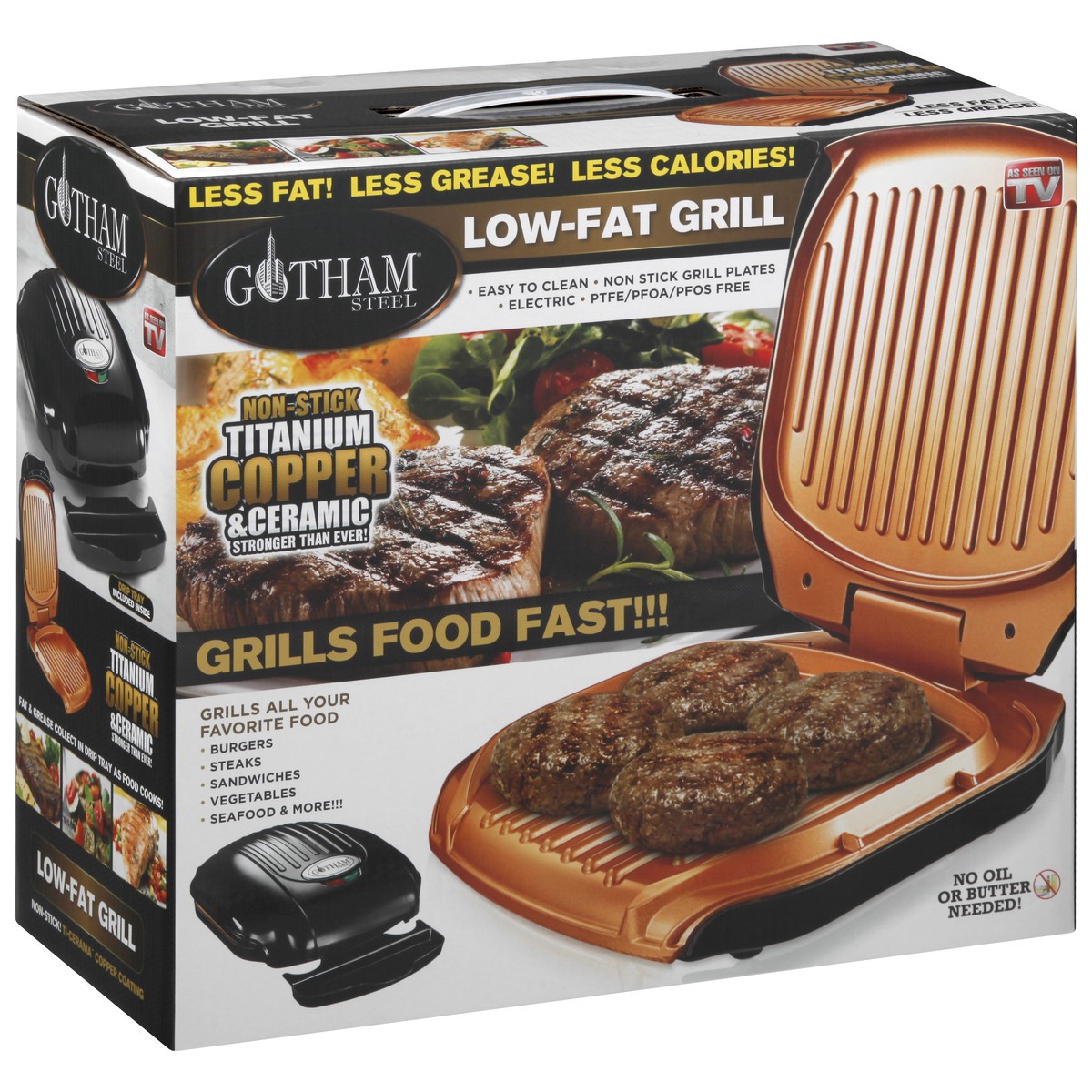 slide 2 of 9, Gotham Steel Folding Electric Grill, 1 ct