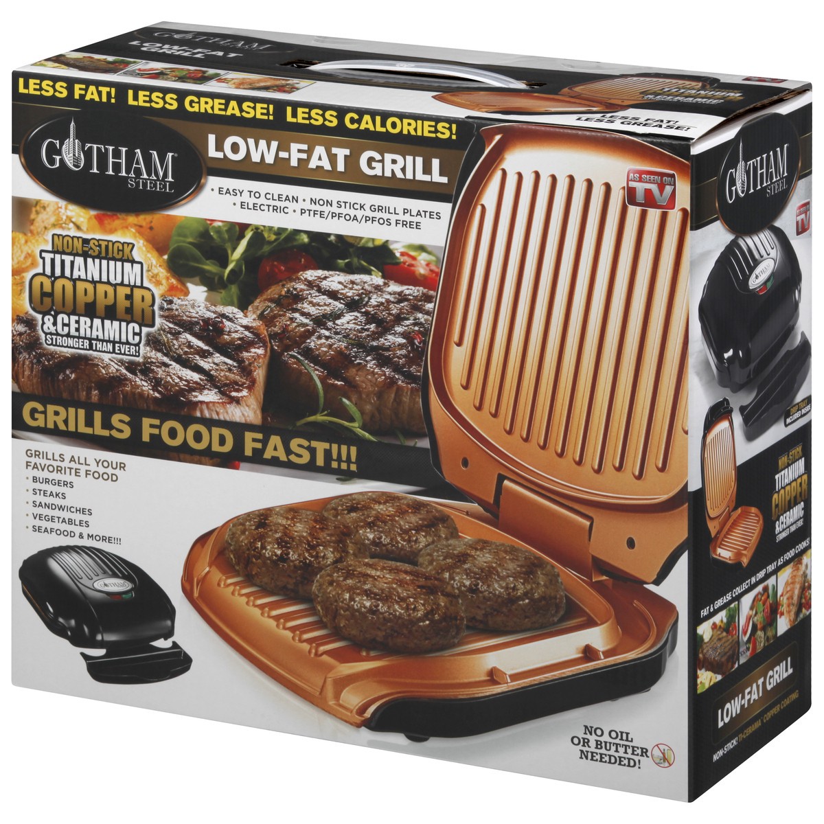 slide 3 of 9, Gotham Steel Folding Electric Grill, 1 ct