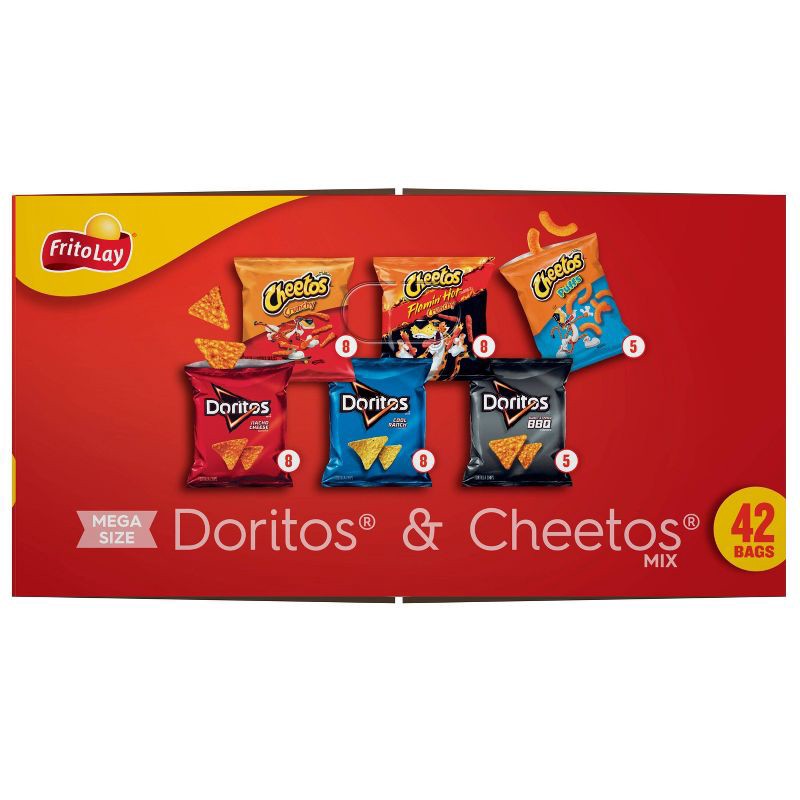 slide 12 of 13, Frito-Lay Frito Lay Variety Pack Doritos & Cheetos Mix - 42ct, 41.375 oz, 42 ct