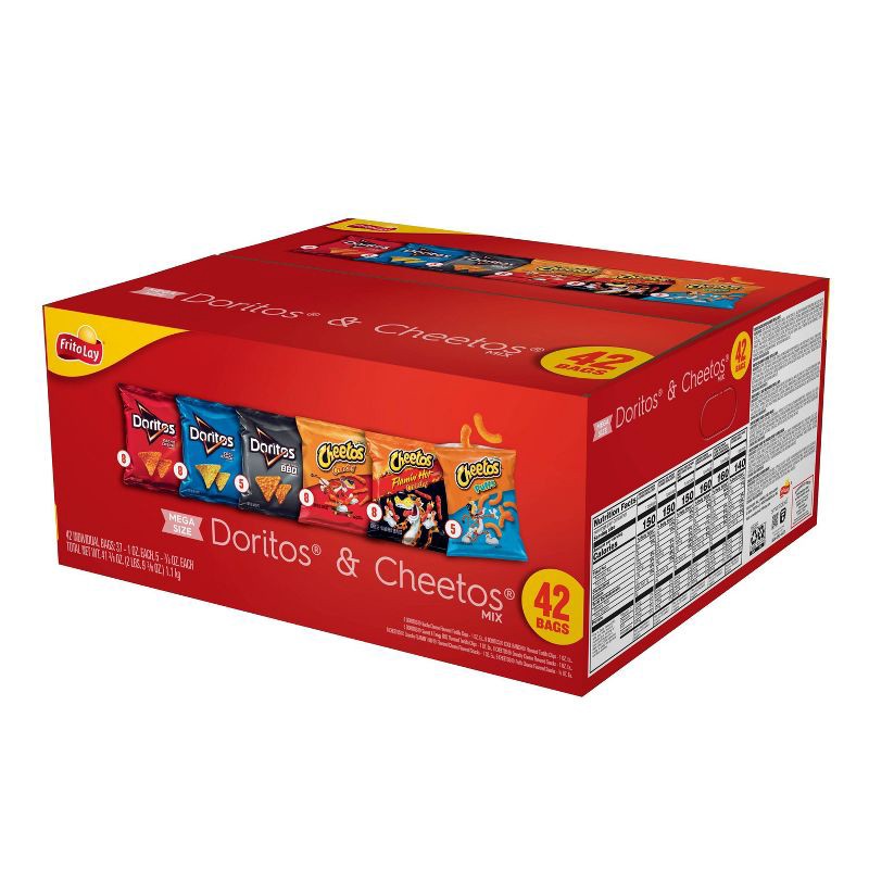 slide 11 of 13, Frito-Lay Frito Lay Variety Pack Doritos & Cheetos Mix - 42ct, 41.375 oz, 42 ct
