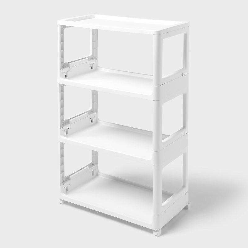 slide 1 of 3, Rolling Collapsible 3 Tier Shelf - Brightroom™, 1 ct