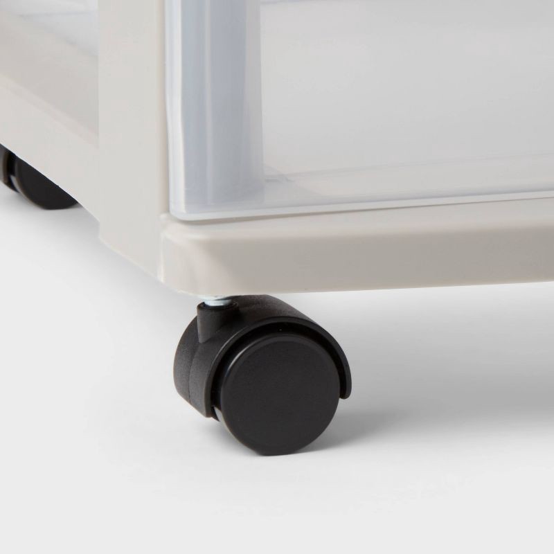 slide 3 of 3, 3 Drawer Medium Cart Spaceship Gray - Brightroom™, 1 ct