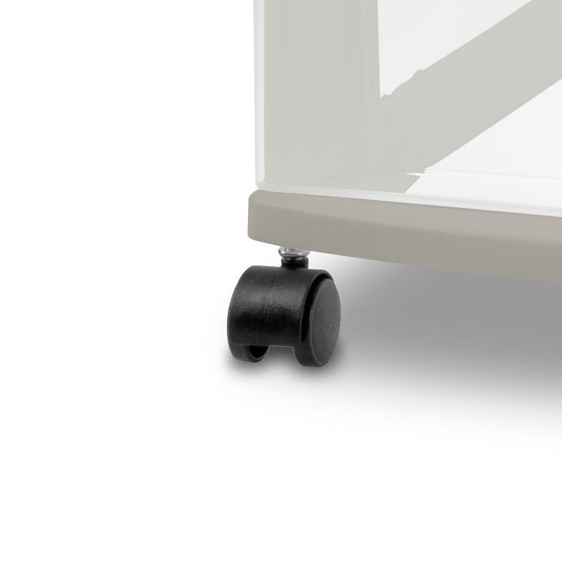 slide 4 of 5, 3 Drawer Wide Cart Spaceship Gray - Brightroom™, 1 ct