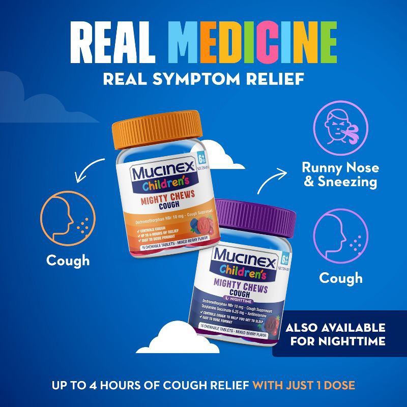 slide 7 of 10, Mucinex Children's Day-Time Cough Mighty Chews, 1 ct