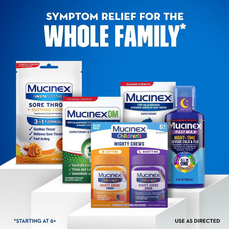 slide 8 of 11, Mucinex Children's Cough Mighty Chews - Day/Night Combo - 32ct, 32 ct