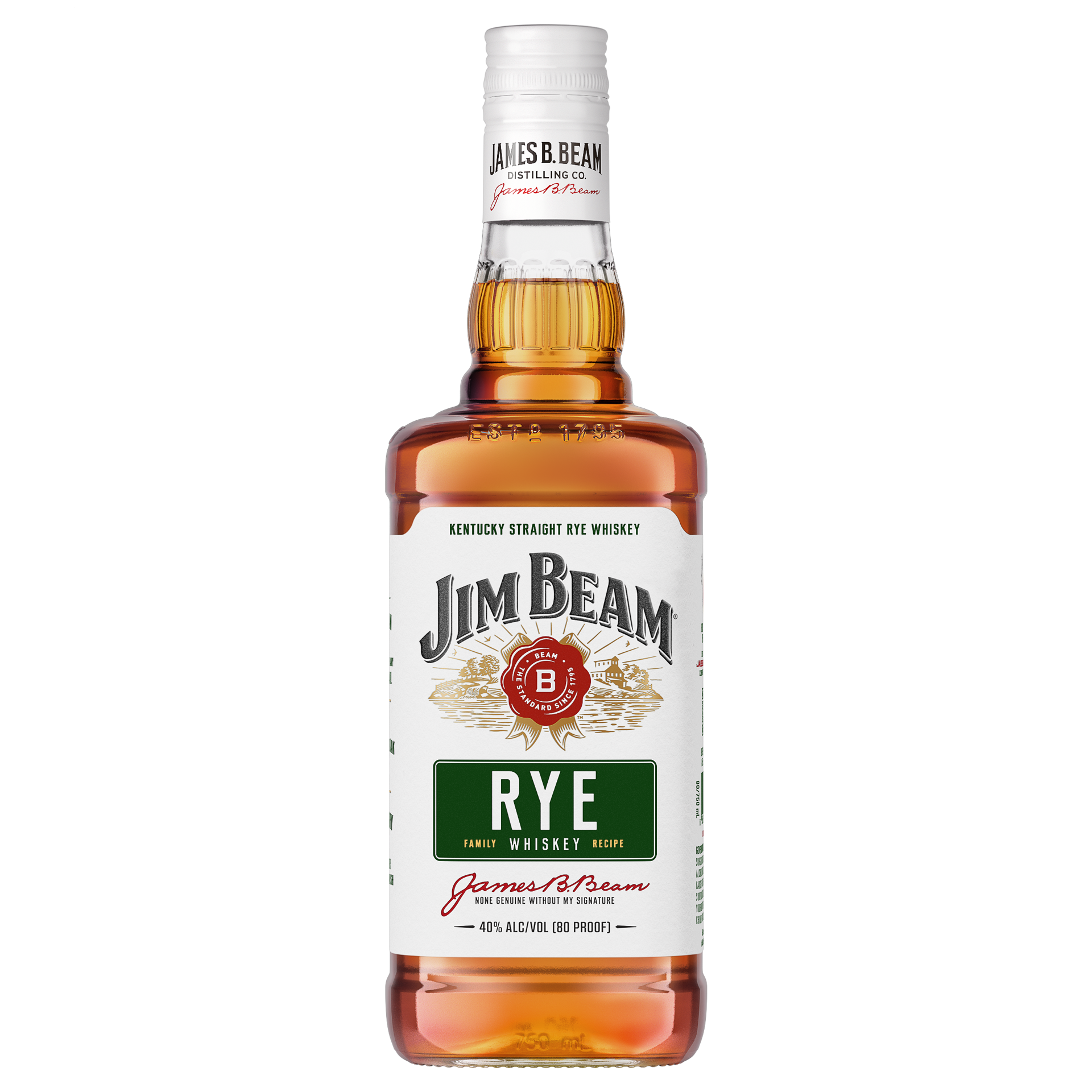 slide 4 of 4, Jim Beam Kentucky Straight Rye Whiskey 750 ml, 750 ml