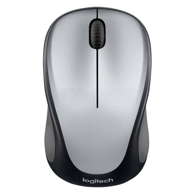 slide 1 of 2, Logitech M317 Mouse - Silver: Wireless USB-A, Near Field Communication, Soft-Touch Grips, 1 ct