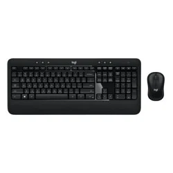 Logitech Advanced Keyboard and Mouse Combo Desktop - Black: Ergonomic Design, USB-A Connection