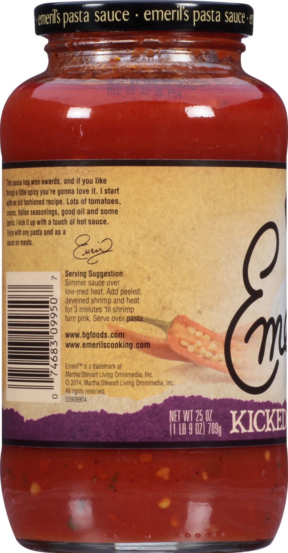 slide 5 of 6, Emeril's Kicked Up Tomato Pasta Sauce, 25 oz