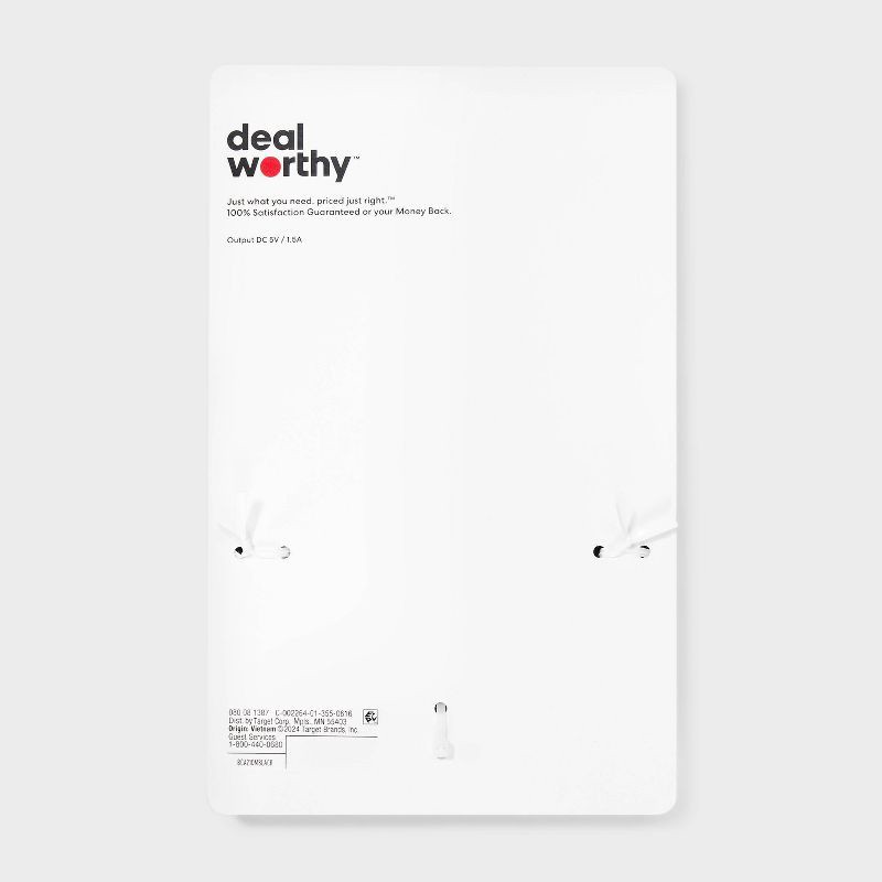 slide 3 of 3, 10' USB-A to Micro-USB Cable - dealworthy™ Black, 1 ct