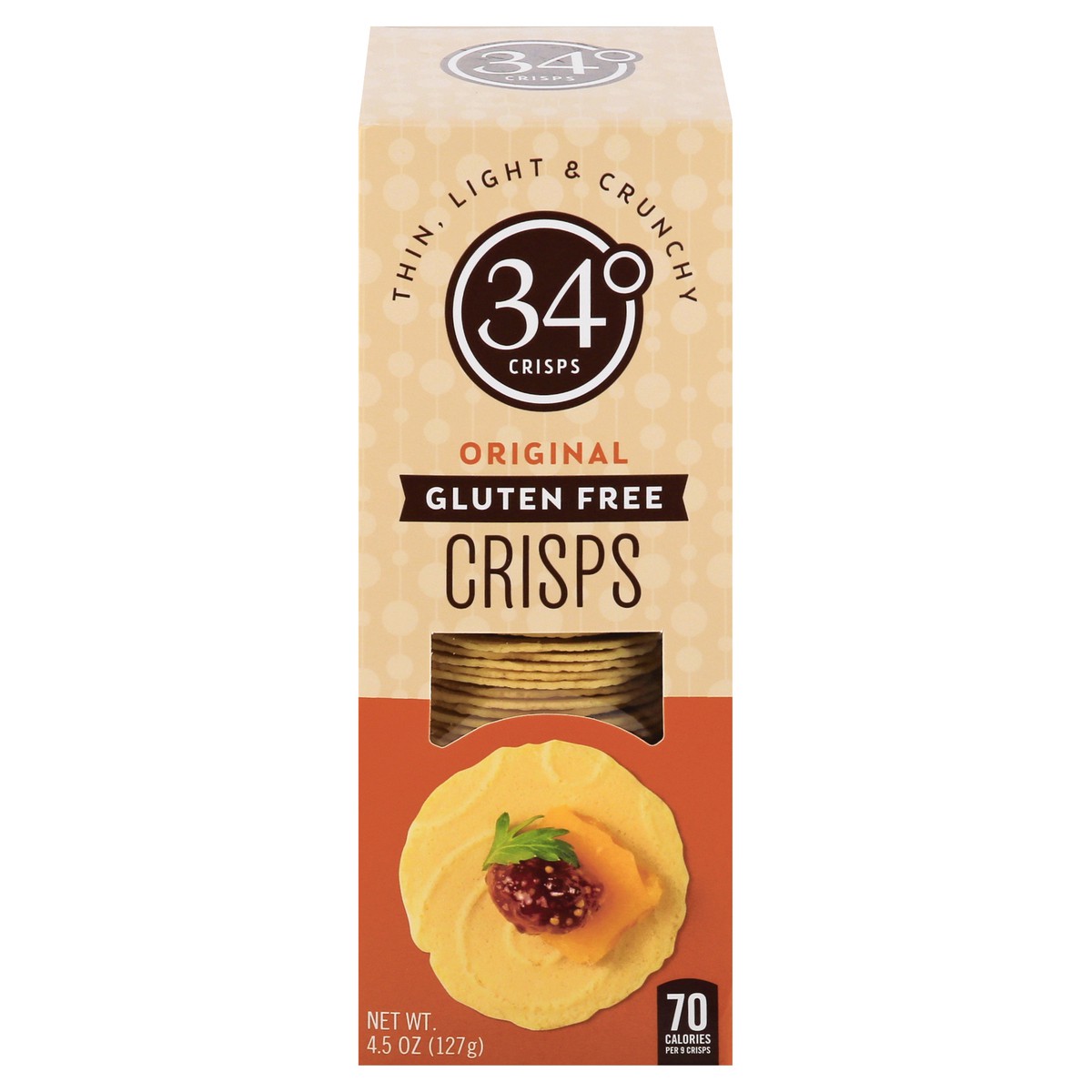 slide 1 of 9, 34 Degrees Crisps Original Gluten Free, 4.5 oz