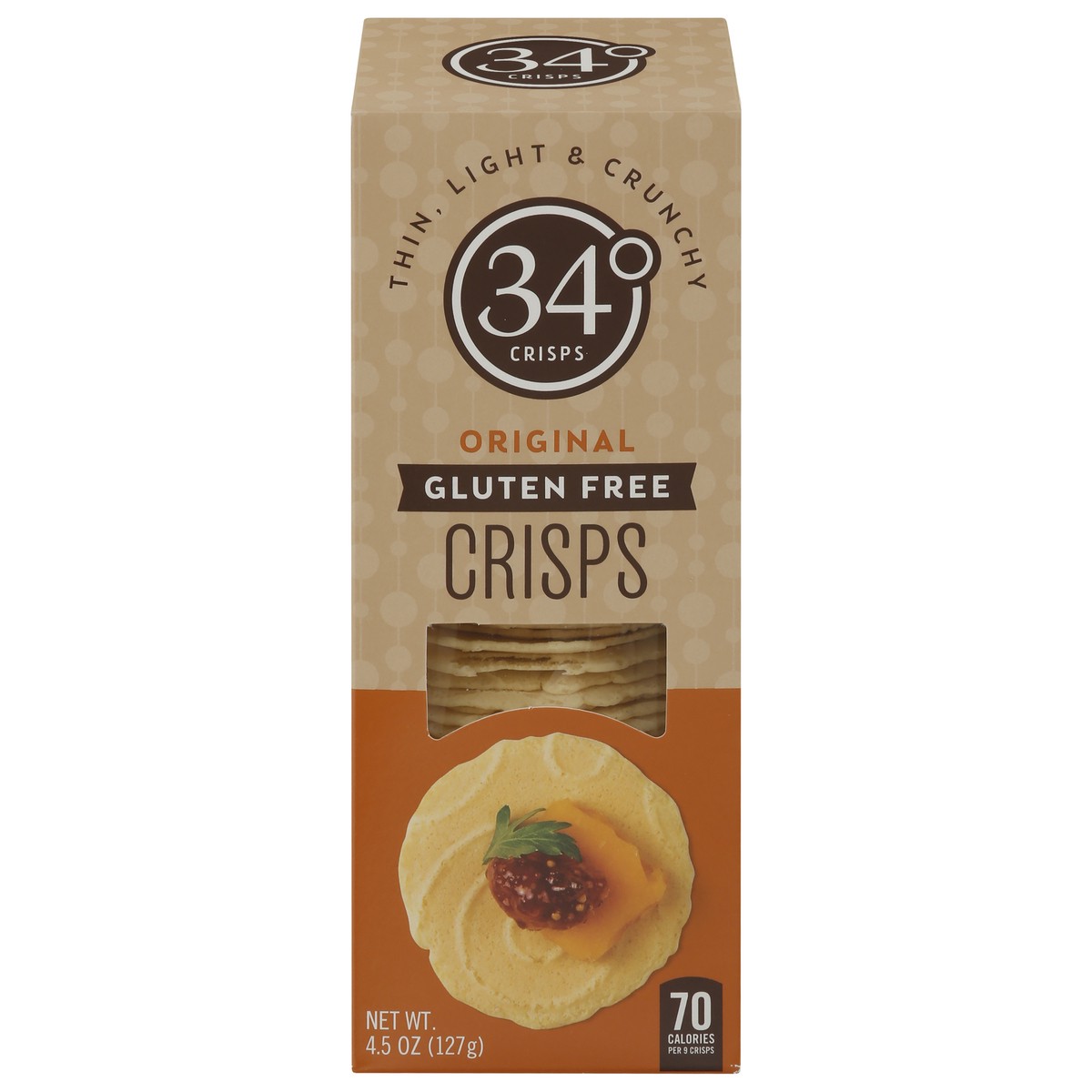 slide 1 of 9, 34 Degrees Crisps Original Gluten Free, 4.5 oz