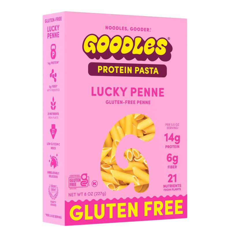 slide 1 of 3, Goodles Gluten Free Dry Protein Pasta Lucky Penne - 8oz, 8 oz
