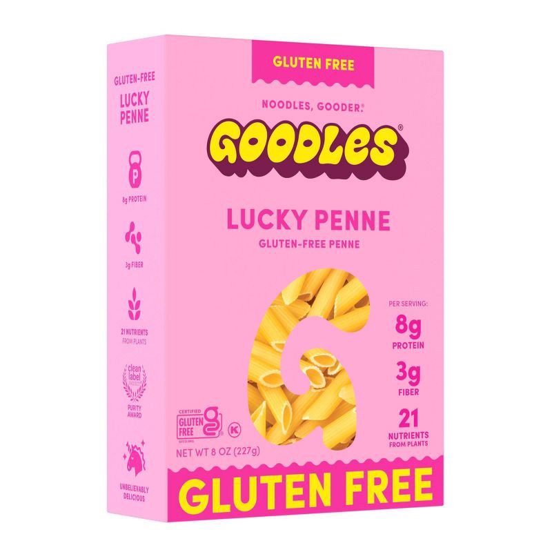 slide 1 of 3, Goodles Gluten Free Dry Pasta Lucky Penne - 8oz, 8 oz
