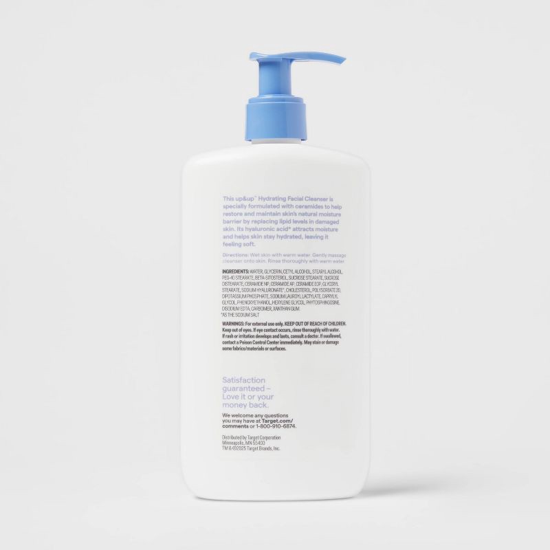 slide 3 of 3, Hydrating Facial Cleanser with Ceramides - Normal to Dry Skin/Sensitive - 12fl oz - up&up™, 12 fl oz