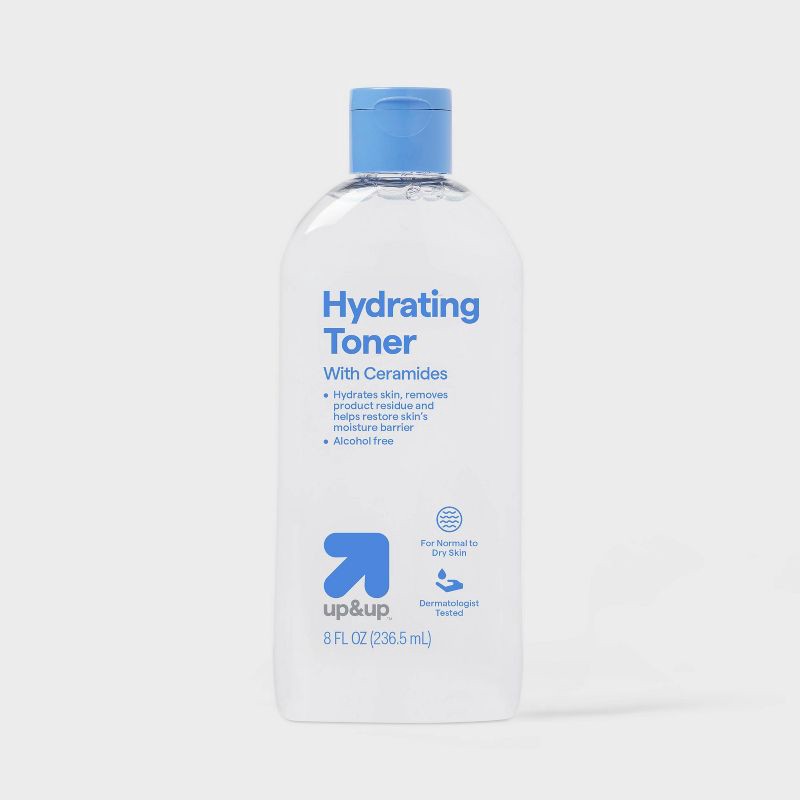 slide 1 of 3, Hydrating Toner with Ceramides - Normal to Dry Skin - 8fl oz - up&up™, 8 fl oz
