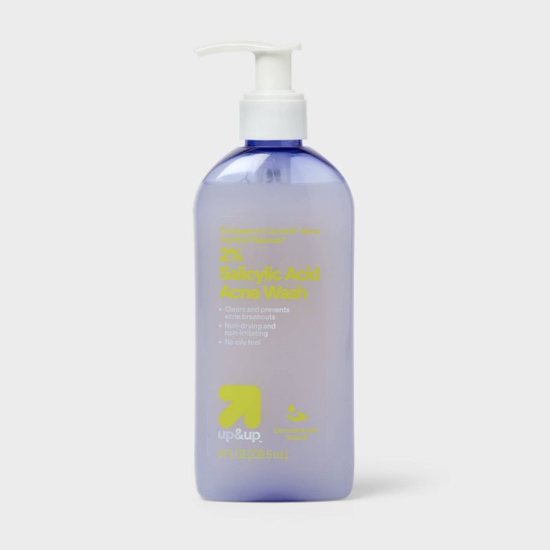 slide 1 of 3, Oil Free Acne Wash with Salicylic Acid - 8fl oz - up&up™: Basic Cleansing, Normal Skin, Liquid Formula, 8 fl oz
