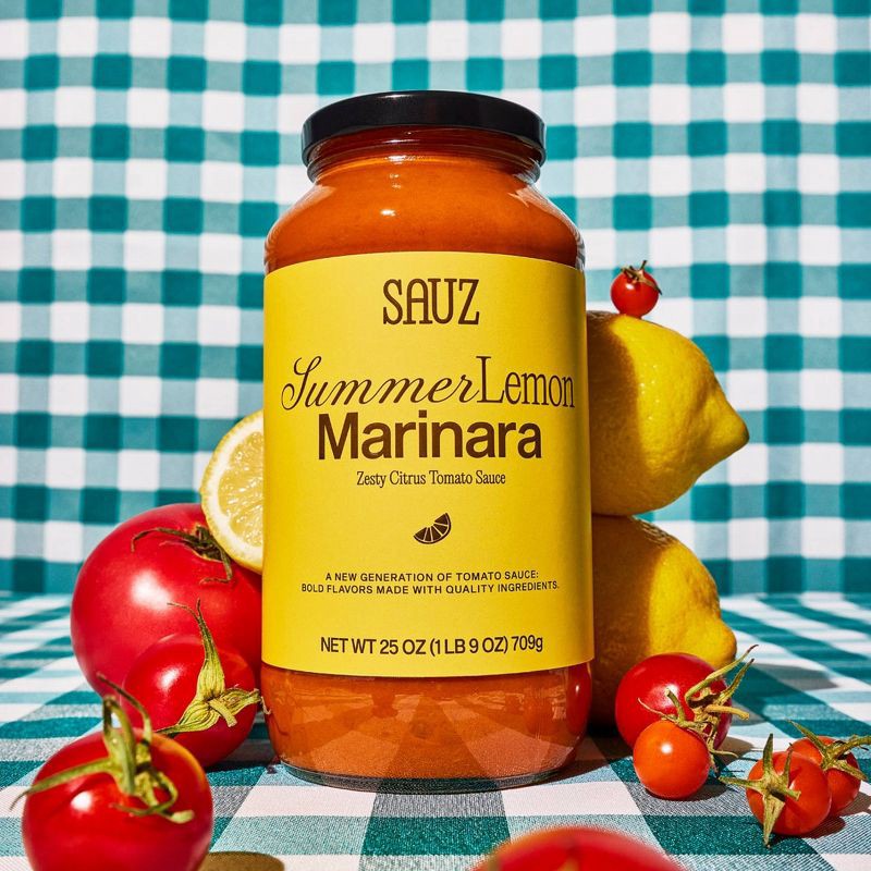 slide 3 of 7, Sauz Summer Lemon Marinara Zesty Citrus Tomato Sauce - 25oz, 25 oz