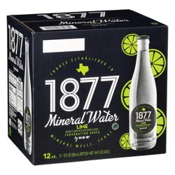 H-E-B 1877 Lime Sparkling Mineral Water 12 pk Bottles