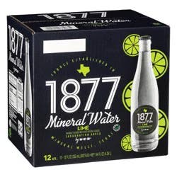 H-E-B 1877 Lime Sparkling Mineral Water 12 pk Bottles