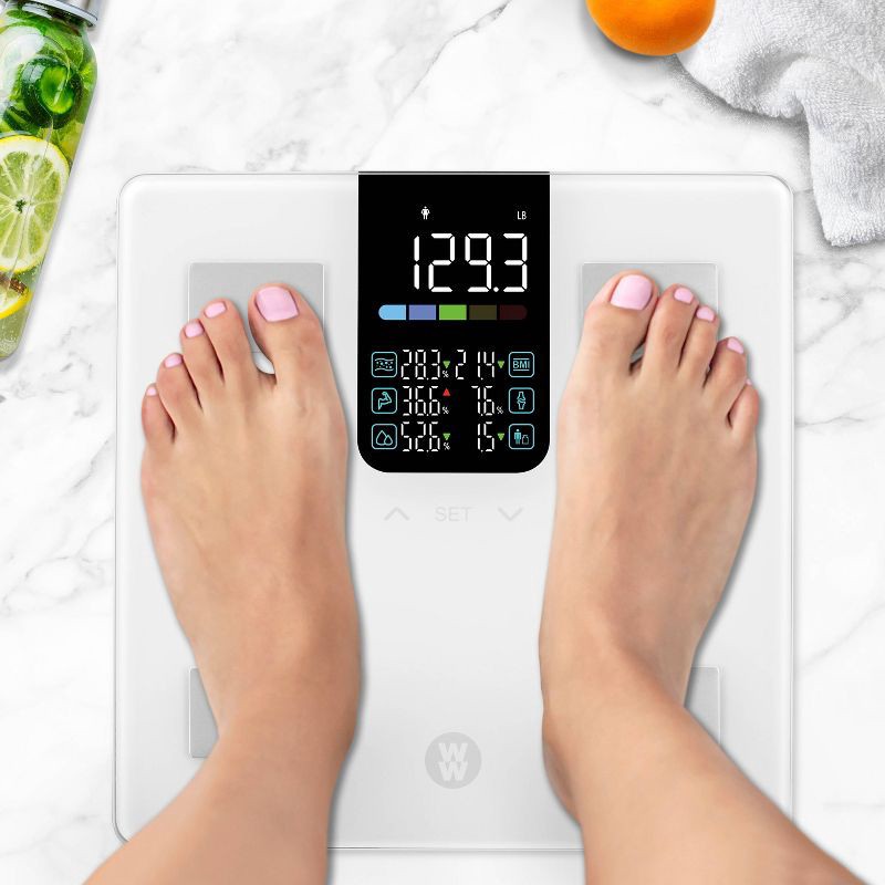 slide 3 of 9, Weight Watchers Color Display Body Analysis Scale, 1 ct