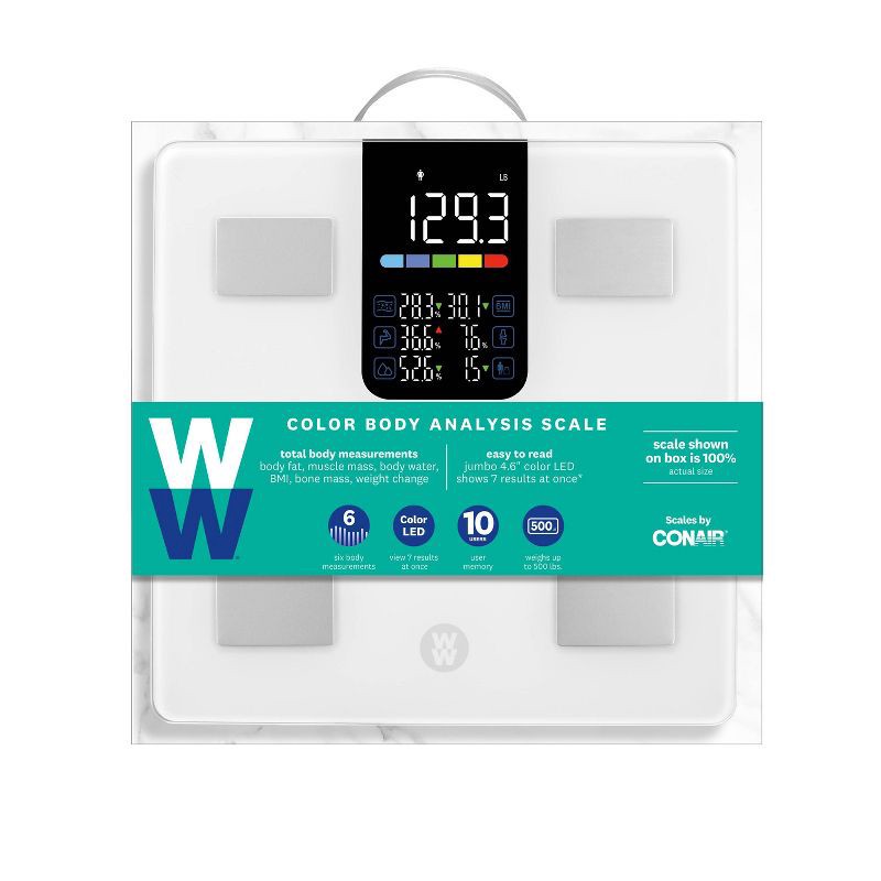 slide 8 of 9, Weight Watchers Color Display Body Analysis Scale, 1 ct