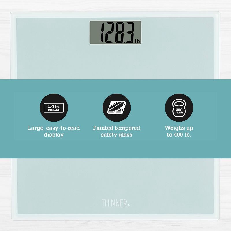 slide 2 of 9, Thinner Glass Weight Scale Silver, 1 ct