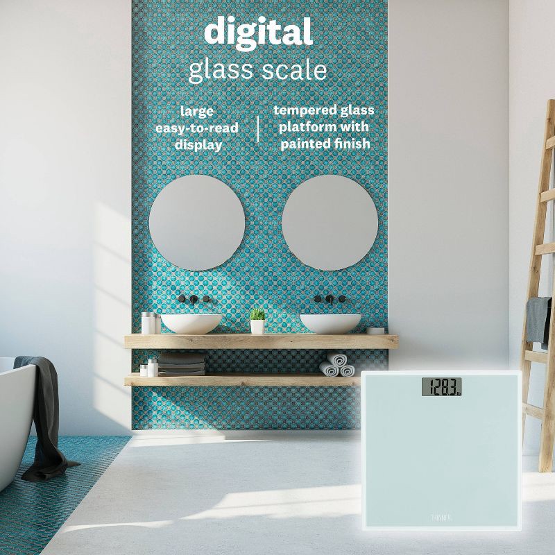 slide 5 of 9, Thinner Glass Weight Scale Silver, 1 ct