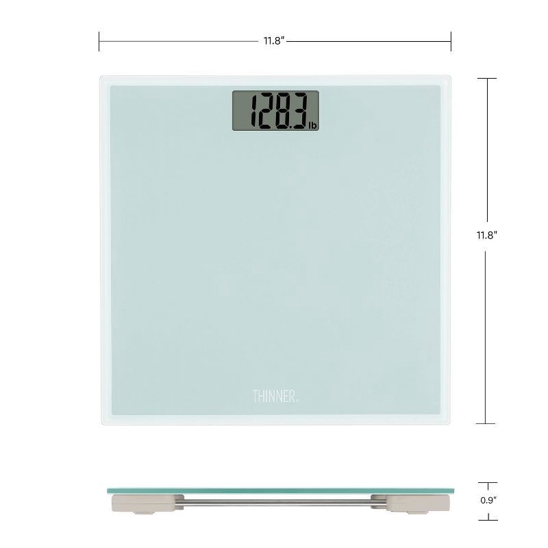 slide 7 of 9, Thinner Glass Weight Scale Silver, 1 ct