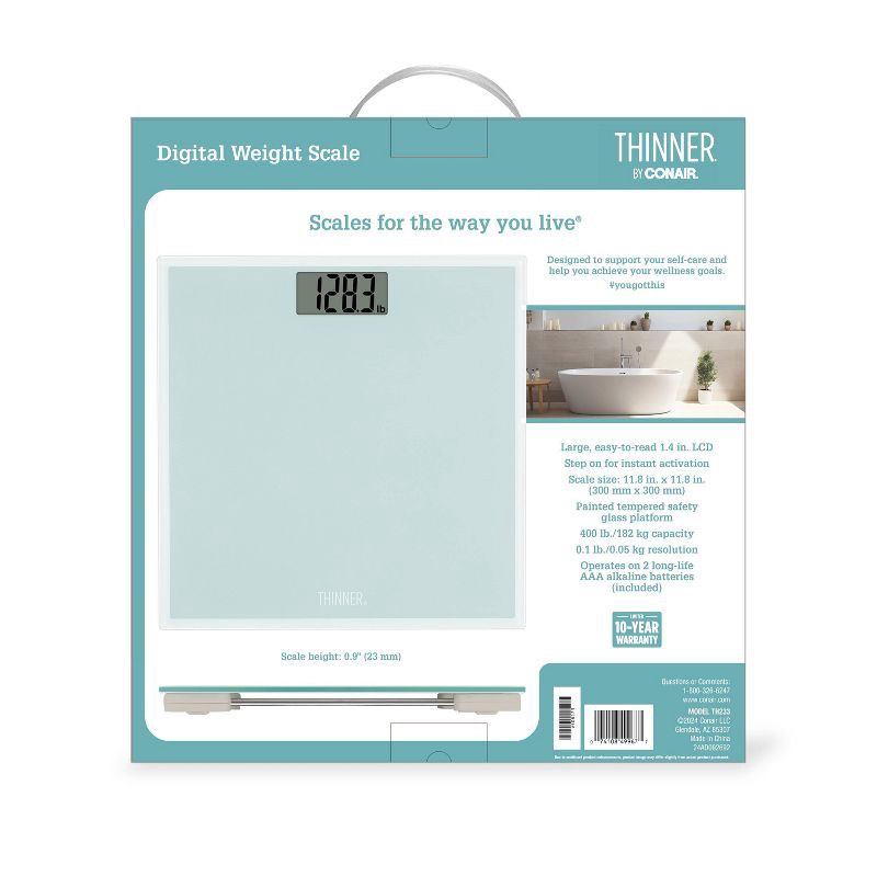 slide 9 of 9, Thinner Glass Weight Scale Silver, 1 ct