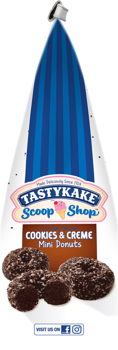 slide 7 of 9, Tastykake Scoop Shop™ Cookies & Creme Mini Donuts 9.5 oz. Bag, 9.5 oz